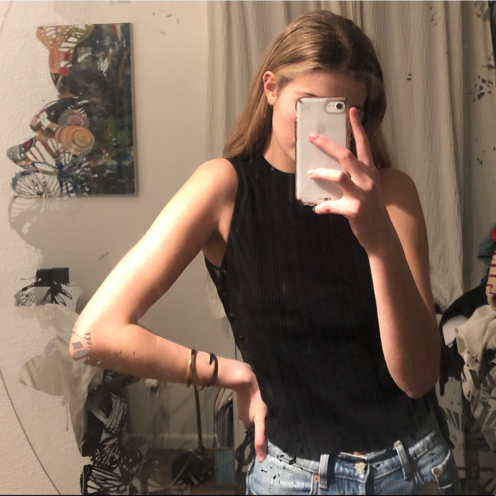 Zara Black knit top